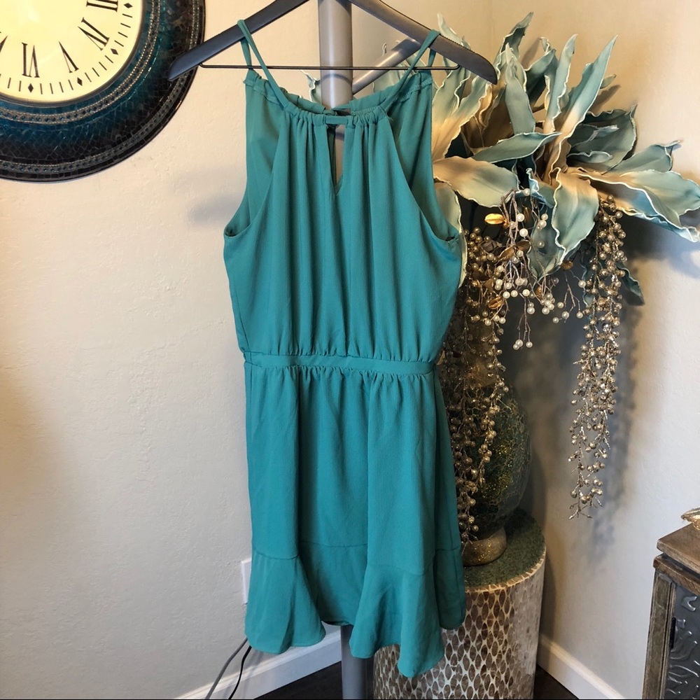 Gibson  sleeveless ruffle flounce summer dress